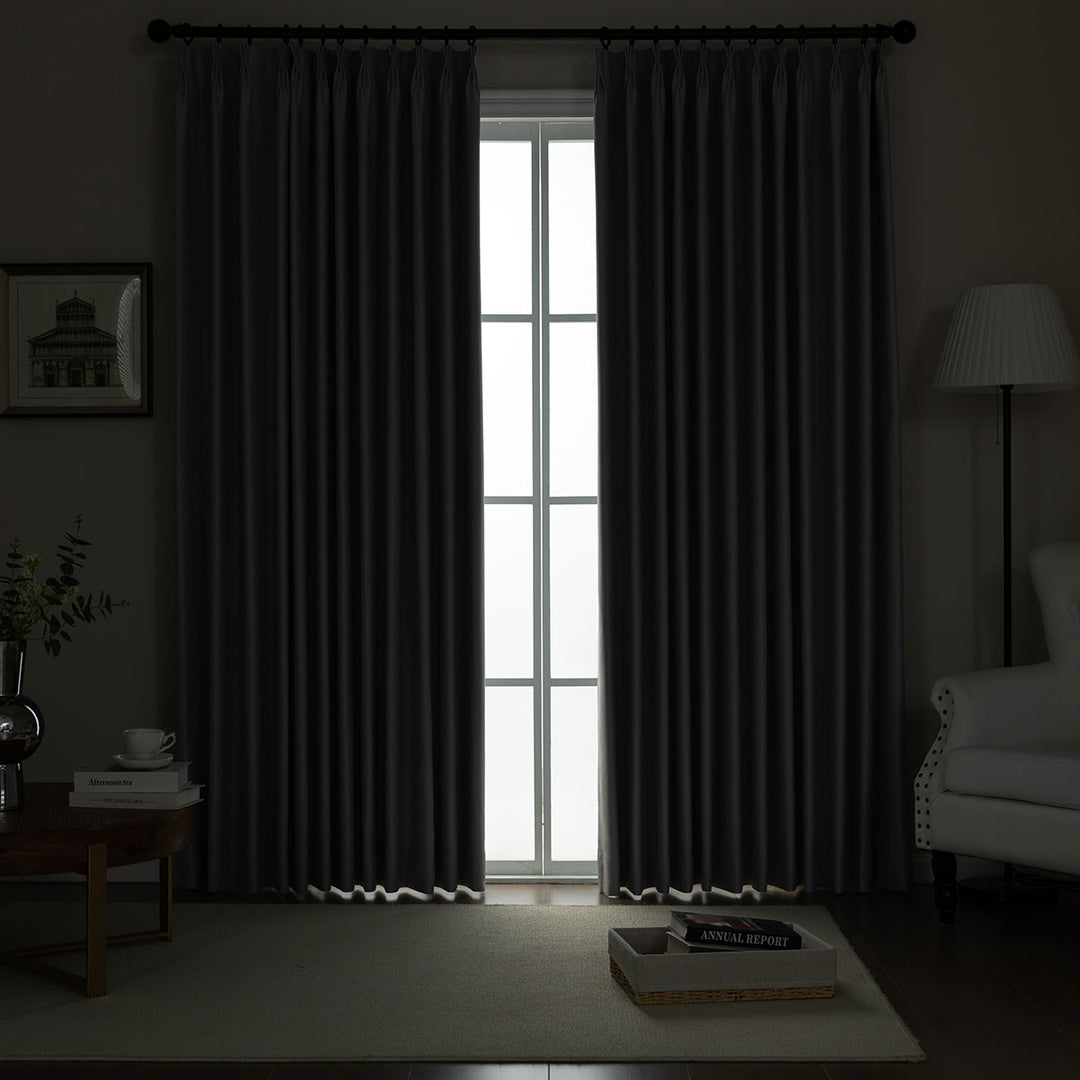 Wave Pleated Curtains – DenseWeave Cotton-Look Fabric for a Structured Drape