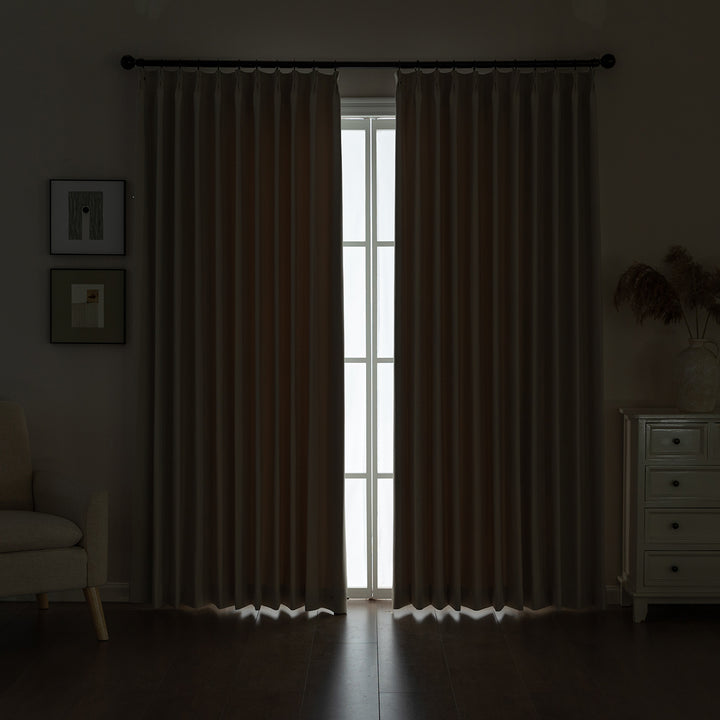 Romy Lightweight Cotton Linen Look Curtains – Soft & Airy Drapes-Walnut Brown