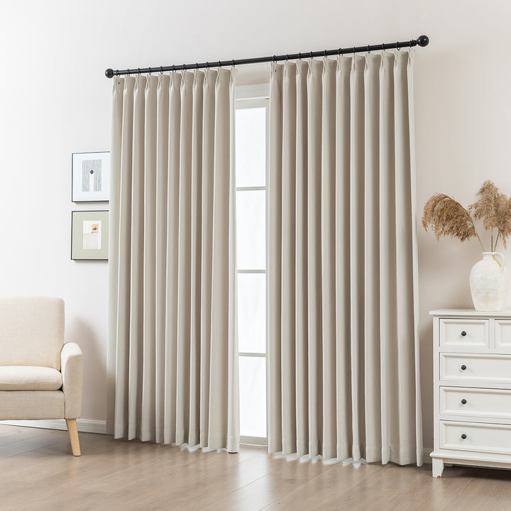 Romy Lightweight Cotton Linen Look Curtains – Soft & Airy Drapes-Walnut Brown