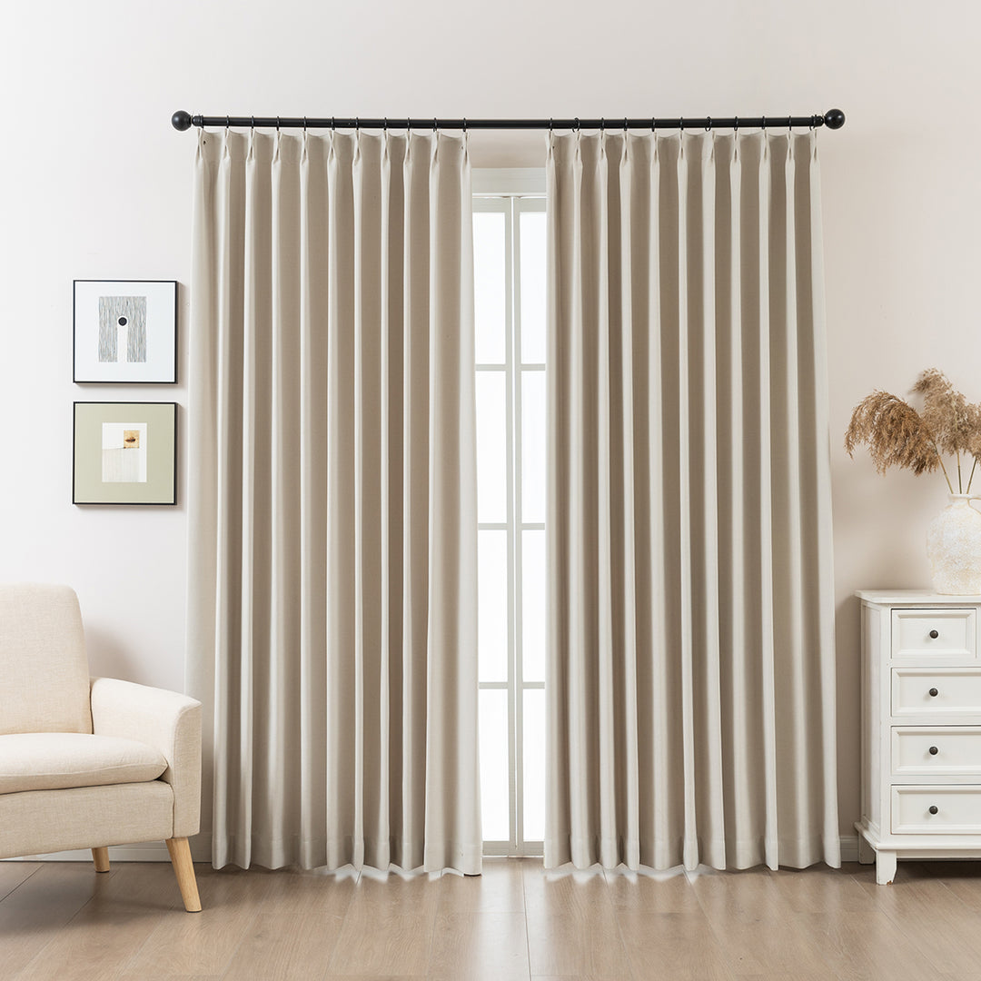 Romy Lightweight Cotton Linen Look Curtains – Soft & Airy Drapes-Walnut Brown