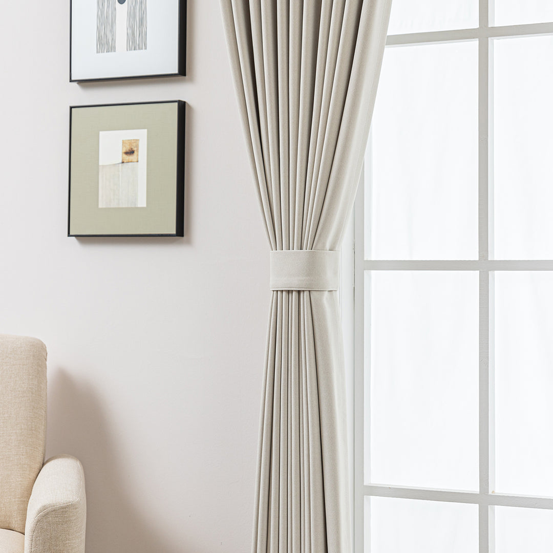 Romy Lightweight Cotton Linen Look Curtains – Soft & Airy Drapes-Walnut Brown