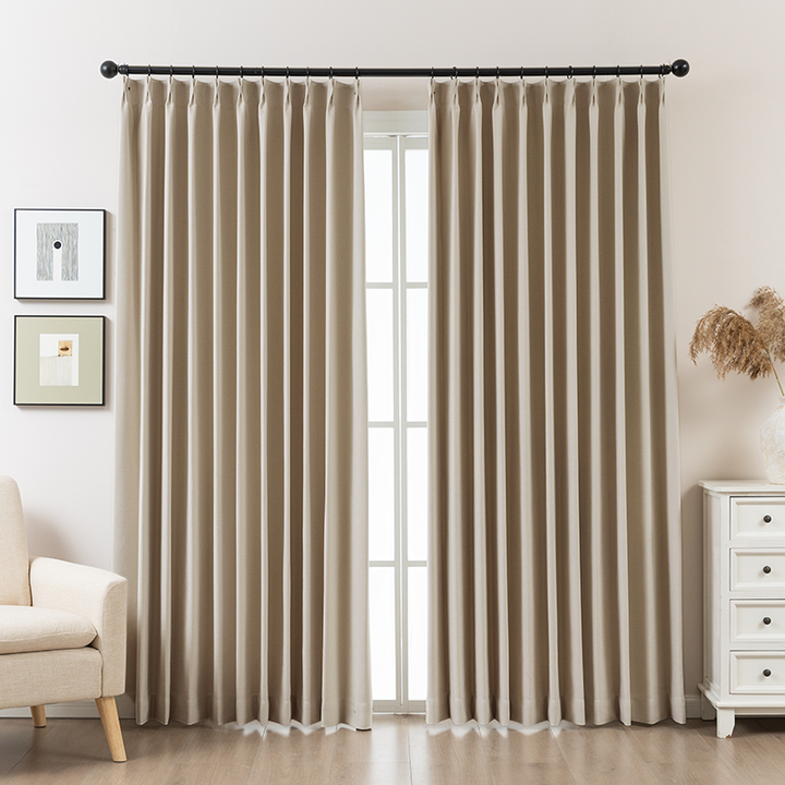 Romy Lightweight Cotton Linen Look Curtains – Soft & Airy Drapes-Walnut Brown