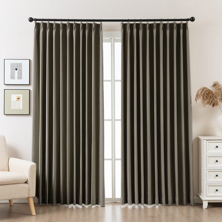 Romy Lightweight Cotton Linen Look Curtains – Soft & Airy Drapes-Walnut Brown