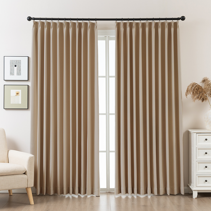 Romy Lightweight Cotton Linen Look Curtains – Soft & Airy Drapes-Walnut Brown