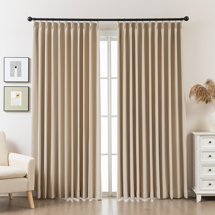 Romy Lightweight Cotton Linen Look Curtains – Soft & Airy Drapes-Walnut Brown