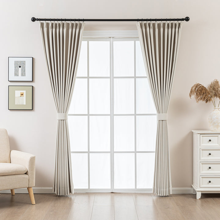 Romy Lightweight Cotton Linen Look Curtains – Soft & Airy Drapes-Walnut Brown
