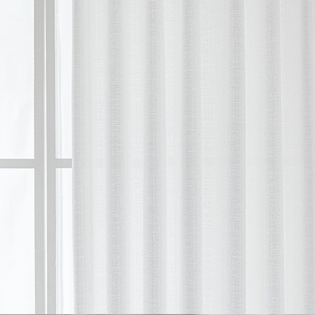 Elin Pleated Drapery – Glow Sheer Fabric with Linen Effect