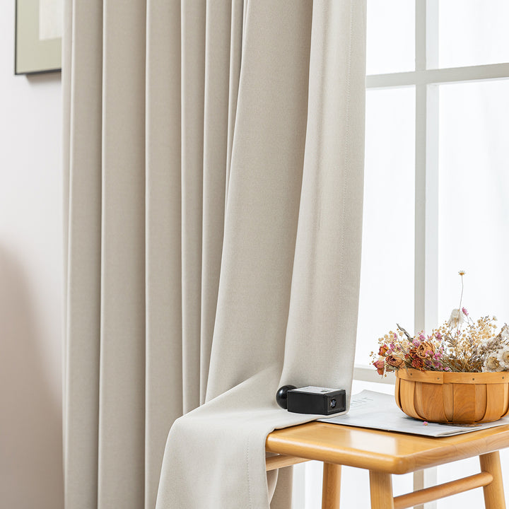 Romy Lightweight Cotton Linen Look Curtains – Soft & Airy Drapes-Walnut Brown