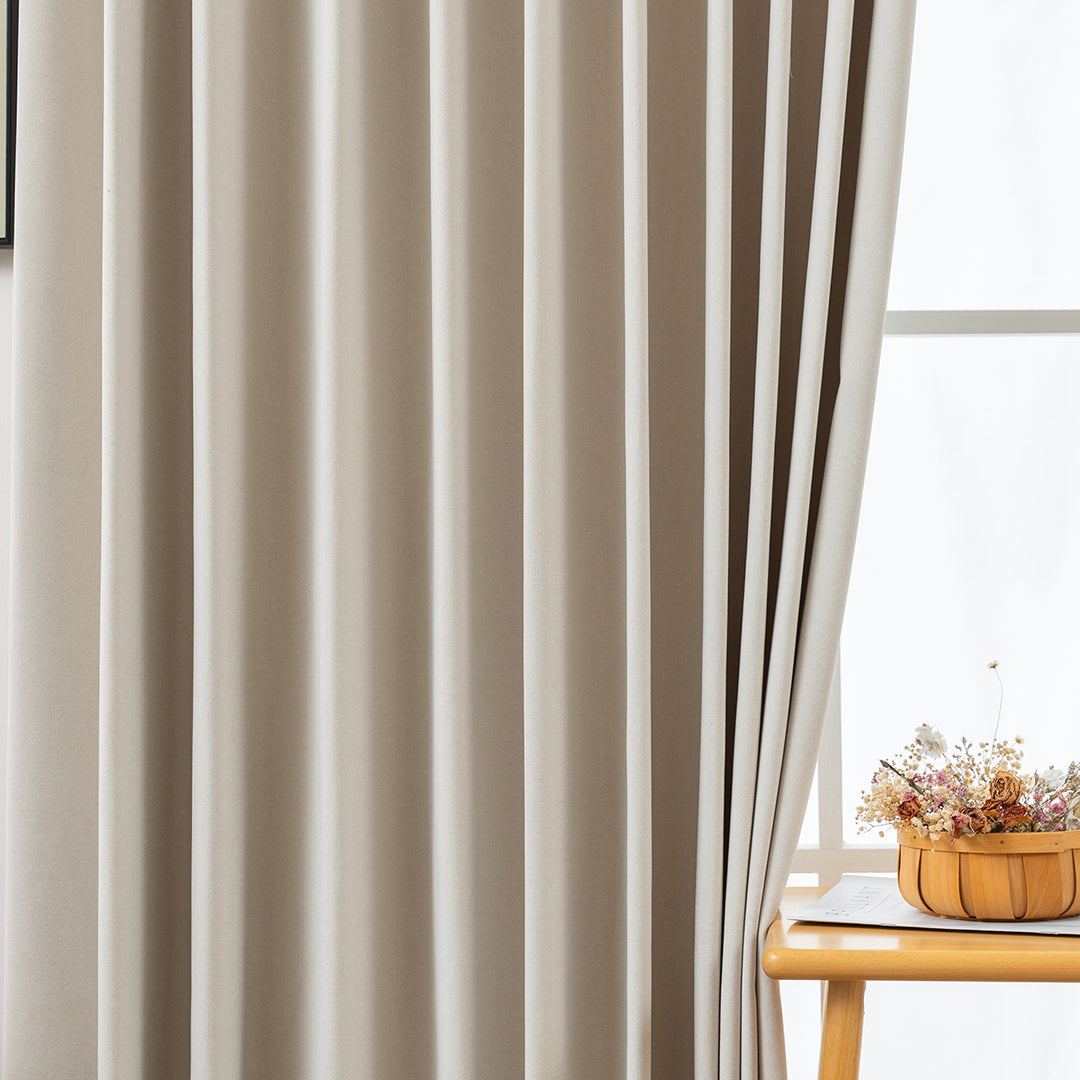 Romy Lightweight Cotton Linen Look Curtains – Soft & Airy Drapes-Walnut Brown