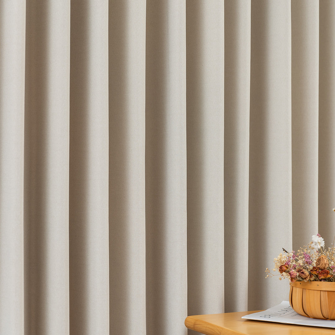 Romy Lightweight Cotton Linen Look Curtains – Soft & Airy Drapes-Walnut Brown