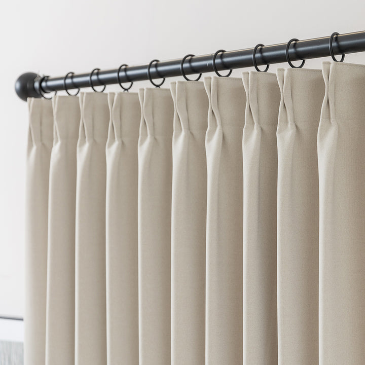 Maeve Cotton-Feel Blackout Curtains – Soft Texture, Elegant Drape-Deep Teal