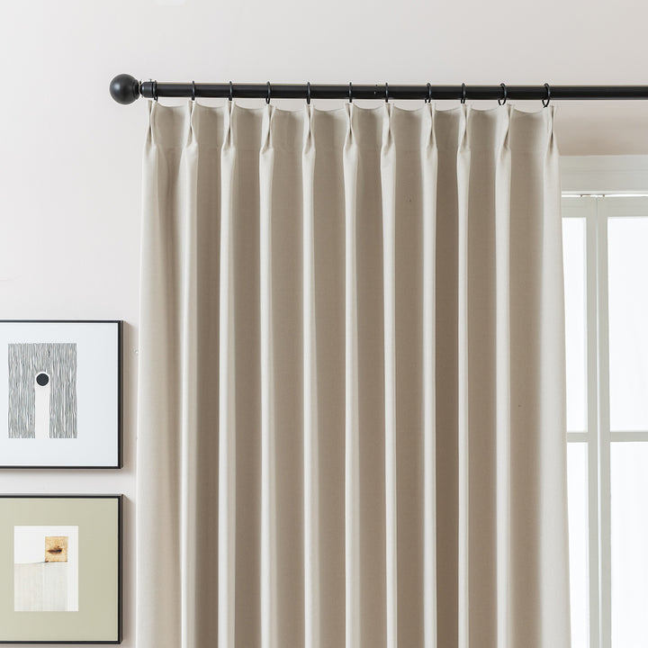 Maeve Cotton-Feel Blackout Curtains – Soft Texture, Elegant Drape-Deep Teal