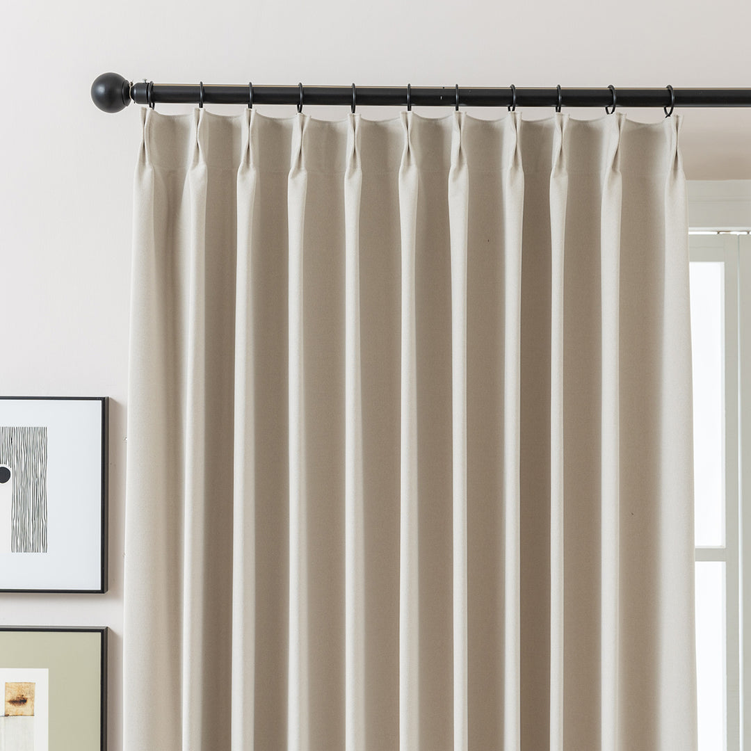 Maeve Cotton-Feel Blackout Curtains – Soft Texture, Elegant Drape-Deep Teal
