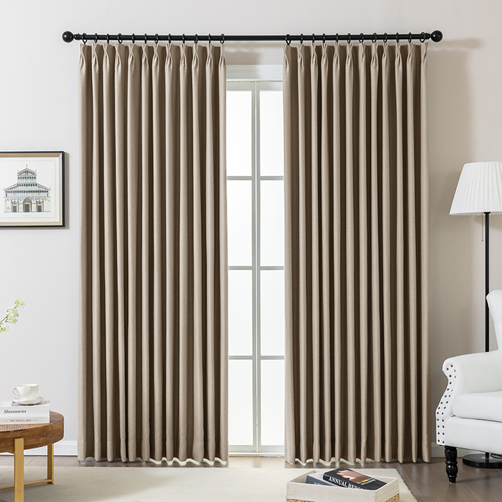 Wave Pleated Curtains – DenseWeave Cotton-Look Fabric for a Structured Drape