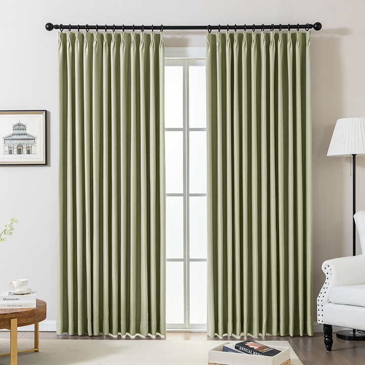 Wave Pleated Curtains – DenseWeave Cotton-Look Fabric for a Structured Drape