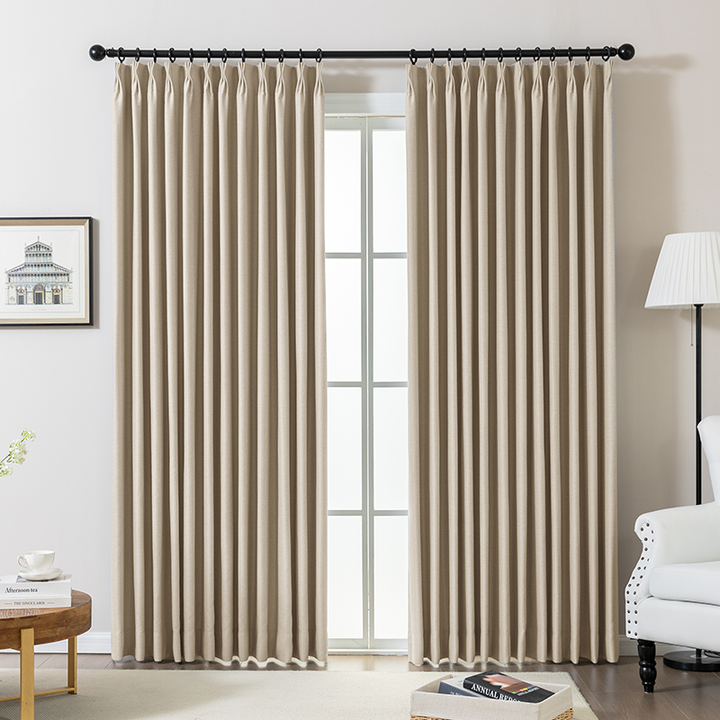 Wave Pleated Curtains – DenseWeave Cotton-Look Fabric for a Structured Drape