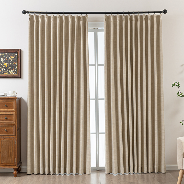 Maeve Cotton-Feel Blackout Curtains – Soft Texture, Elegant Drape-Deep Teal