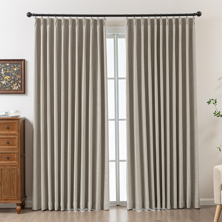 Maeve Cotton-Feel Blackout Curtains – Soft Texture, Elegant Drape-Deep Teal