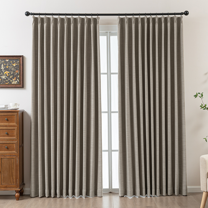Maeve Cotton-Feel Blackout Curtains – Soft Texture, Elegant Drape-Deep Teal